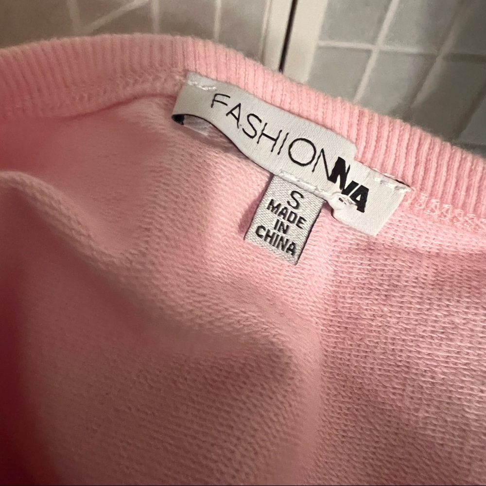 Pink Ruffled Shoulder Blouse - Picture 3 of 3
